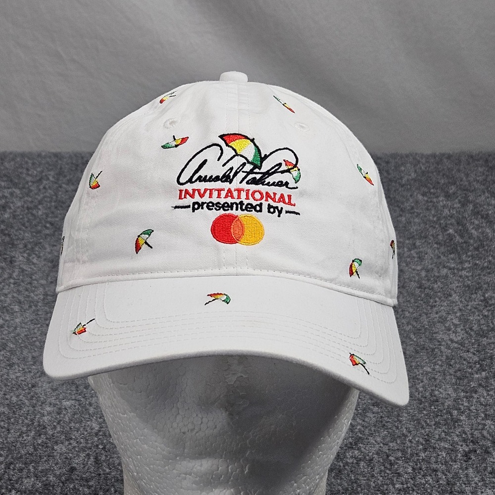 Puma Arnold Palmer Invitational Hat Mens White Umbrella All Over Golf Cap Resort